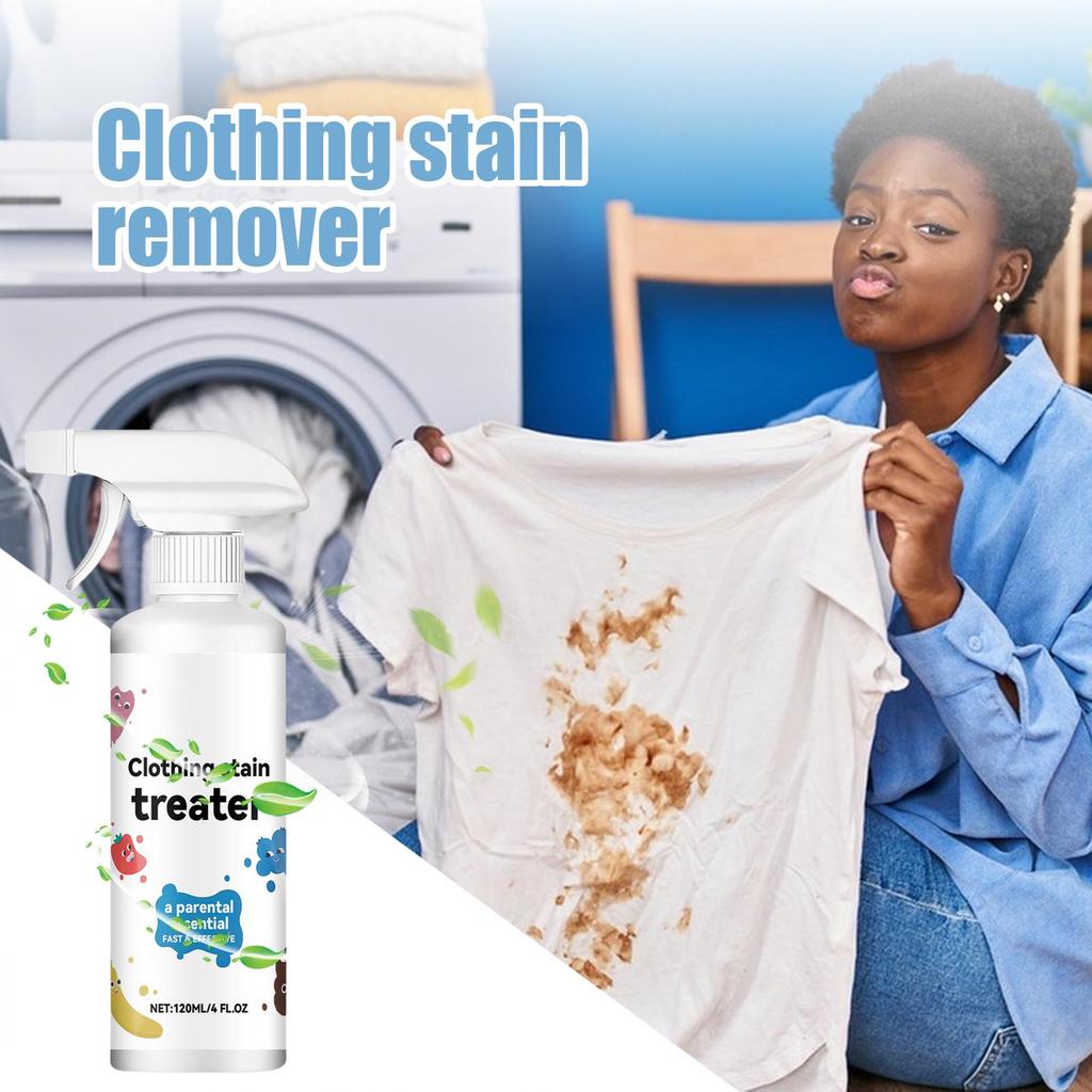 120ml Decontamination Spray Clothes Wash Free Grease Cleaning Instant Stain Remover Oil Tea Stains Newborns and Infants