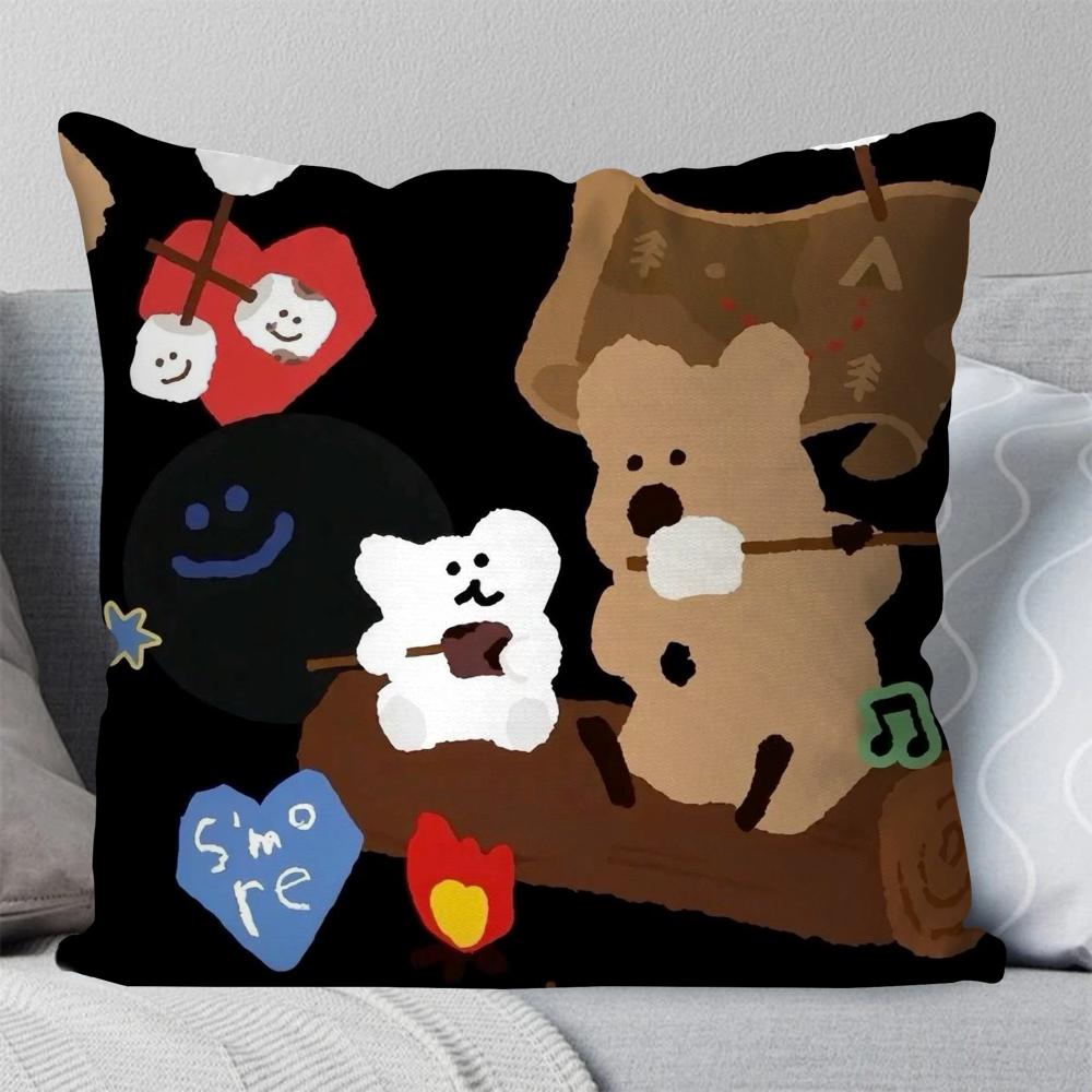 Cartoon Animation D-Dinotaeng Pillow Case Square Pillow Bedroom Sofa Leisure Comfort CushionCarLiving Room Home Decoration 40X40