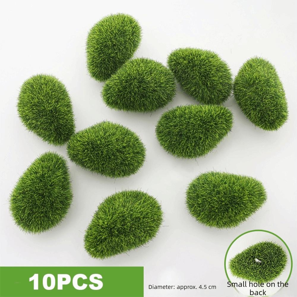 2/4/6/10PCS Flocking Foam Artificial Moss Rocks Micro Landscape Miniature Figurine  Landscape Making