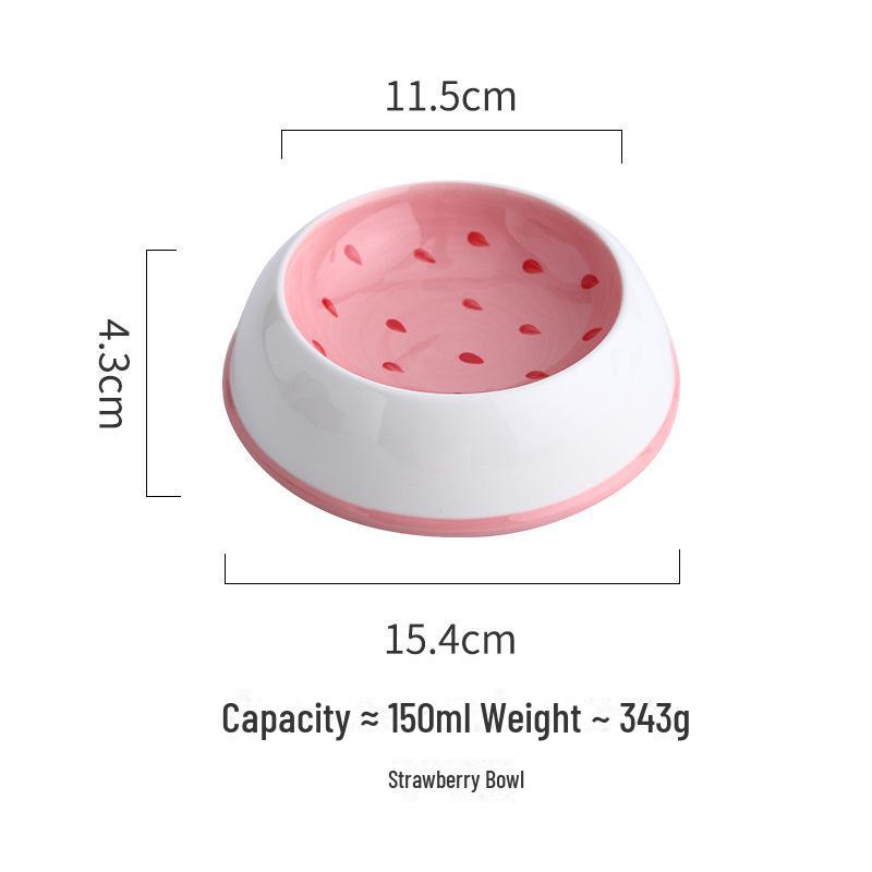 Ceramic Non-Slip Cat Bowl for Food & Water, Cute Design, Pet Supplies for Cats & Dogs.