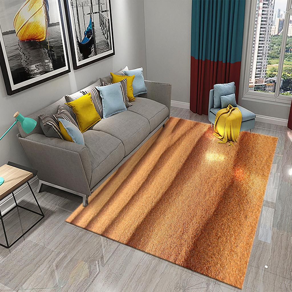 Seaside Sand Carpet Shell Starfish Beach Mat for Bathroom Toilet Entrance Non-slip Area Mats Living Room Kids Bedroom Decor Rugs