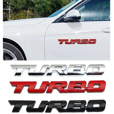 Araba Sticker Turboşarjlı Turbo Metal Alaşım 3D Rozet Araba Modifikasyon Aksesuarları Arka İşaretli Yan İşaretleme Dekoratif Araba-Sticker