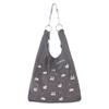 Kusguru Japan 2-Way Sub Bag, Water-Repellent Embroidered Washer, Women's, BK219-3, Dark Gray