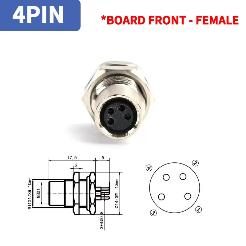 M8 waterproof connector - 3P4P male female M8 waterproof aviation plug socket sensor cable connector