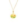 Ethnic Style Ancient Color Oil Dripping Pattern Peace Lock Accessories Necklace Pendant