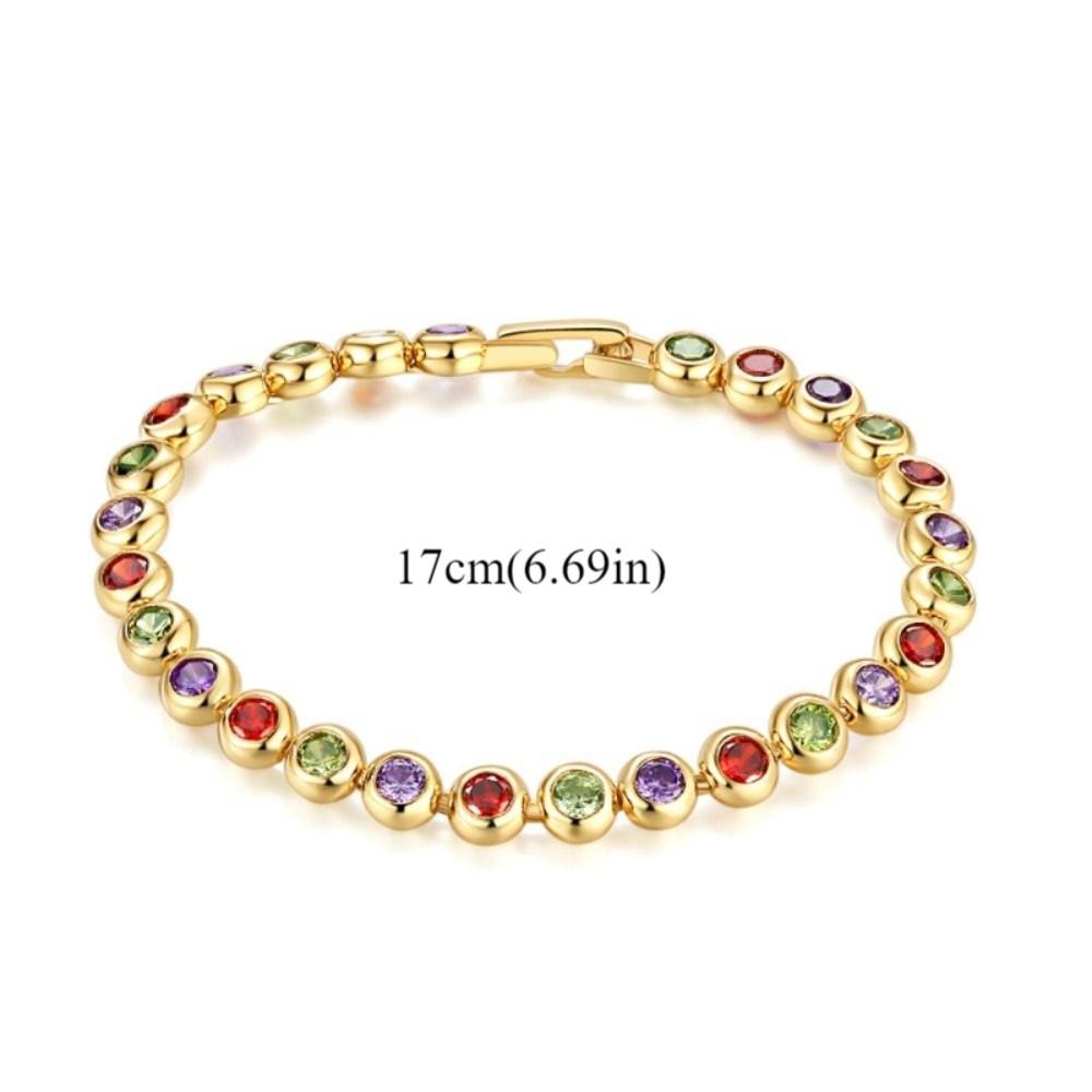 Waterproof Luxury Gold Color  Bangle Handmade Round Shape Cuff Bracelet  Female Lady Girl