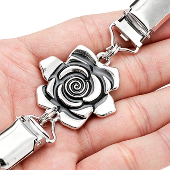 Elegant Sweater Brooches 4Pcs Vintage Clips for Women Girls, Retro Floral Cardigan Clips, Scarf Clasps Cloak Shawl Clip, Waist Cincher Loose