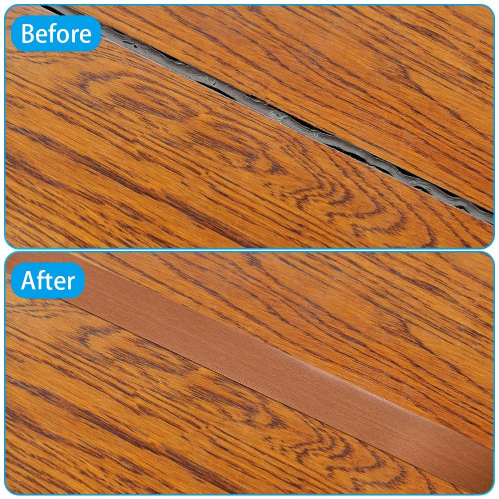 1PC 1/3meters PVC Wood Floor Transition Strip Edge Closing Strip Self-adhesive Seam Strip Flat Buckle Dge Pressing