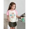 Korean Brand Export Children's Clothing Summer New Arrivals Girls' Cartoon Bear Print Pure Cotton Short-Sleeved T-Shirt Baby Clothes
