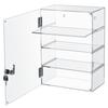 Acrylic Display Case Transparent Cabinet Clear with Removable Shelves for