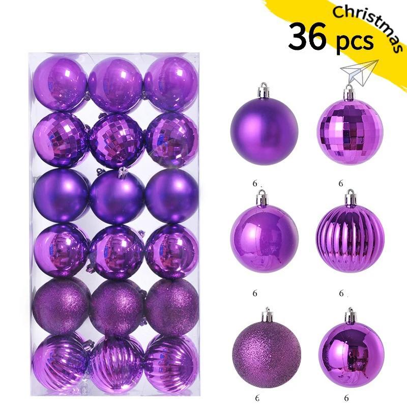 3cm Weihnachtsbaumkugeln Bruchfeste Kunststoffkugeln Dekoration Frohe Weihnachten Kugeln Anhänger Set Festival Party Hausdekoration