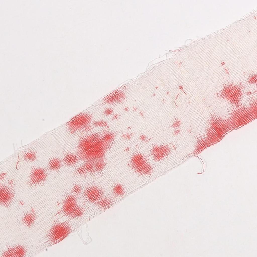 Halloween Bloody Gauze Decorations Horror Style Bloody Cloth Bandage Door Curtain Creates Spooky for Halloween Haunted House Party Decor