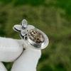 Gift For Her 925 Silver Natural Turritella Agate Statement Adjustable Ring