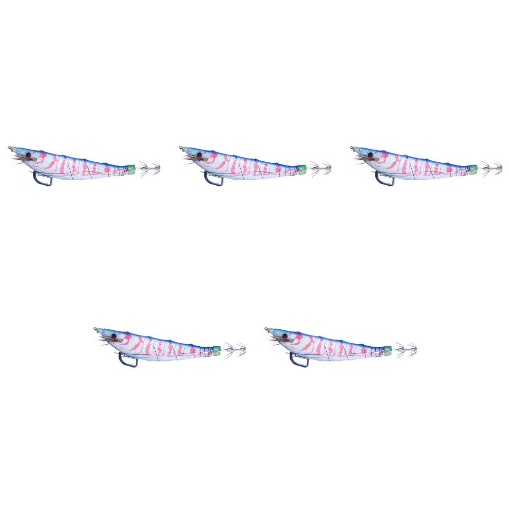 Fishing Wood Shrimp Luminous Squid Hook Octopus Artificial Bait Seawater Fishing Bait Cuttlefish Lure for Night Fishing Freshwat