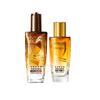 Loreal Paris Set To Improve Frizz + Qirun Hair Care Essential Oil Set-two Pieces Small Gold Bottle 30ml Small Brown Bottle 100ml