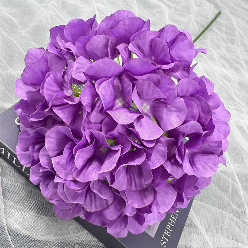 Multi Colored Simulated Hydrangeamacrophylla Artificial Bouquet For Decor Indoor