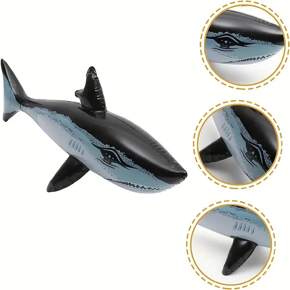 Pvc Inflatable Shark Game Toy Suitable For Outdoor Games Beach Parties Shark Themed Water Beach Play Toys