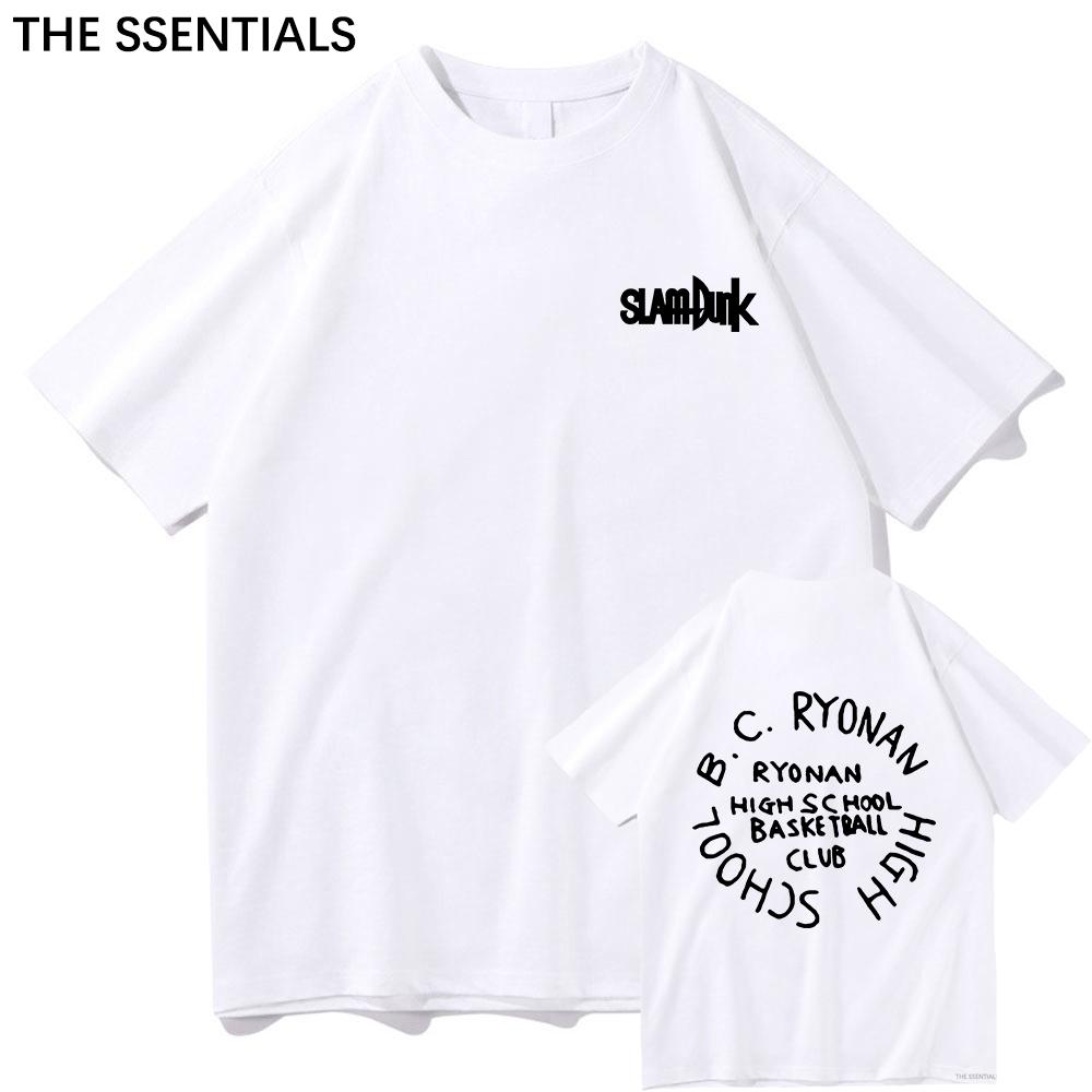 Anime Slam Dunk T Shirt Unisex /Women Harajuku Graphic Hanamichi Tshirt Unisex Unisexga Cartoon Aesthetic Letter Print Cotton Tee Shirt