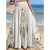 Women's Dreamy Dreamcatcher and Elegant Pattern Printed Skirt, Vacation Style Loose A-Line Casual Long Skirt