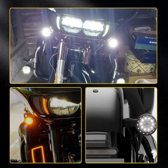 For Harley Sportster XL 1200 883 Motorcycle LED Turn Signal Blinker Brake Lights