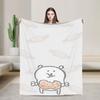 Joke Bear Blanket  Warm Soft Comfortable Plush Throw Blanket For Outdoor Airplane Travel Flannel Bedspread Bed Cover