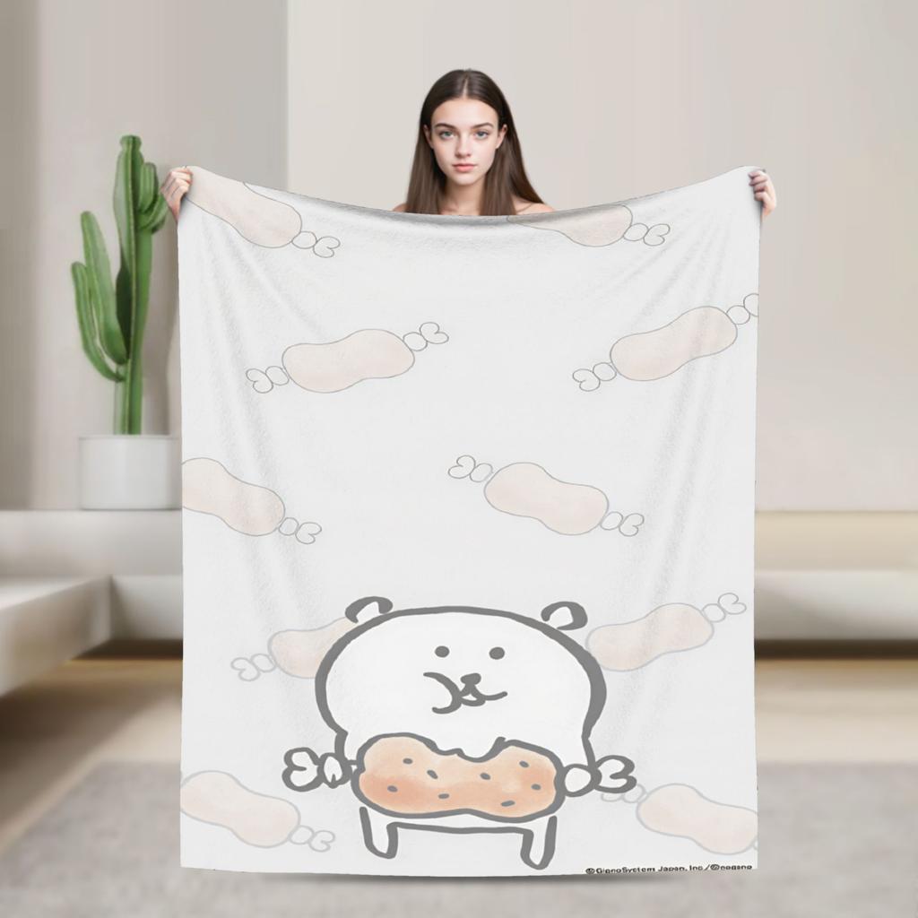 Joke Bear Blanket  Warm Soft Comfortable Plush Throw Blanket For Outdoor Airplane Travel Flannel Bedspread Bed Cover