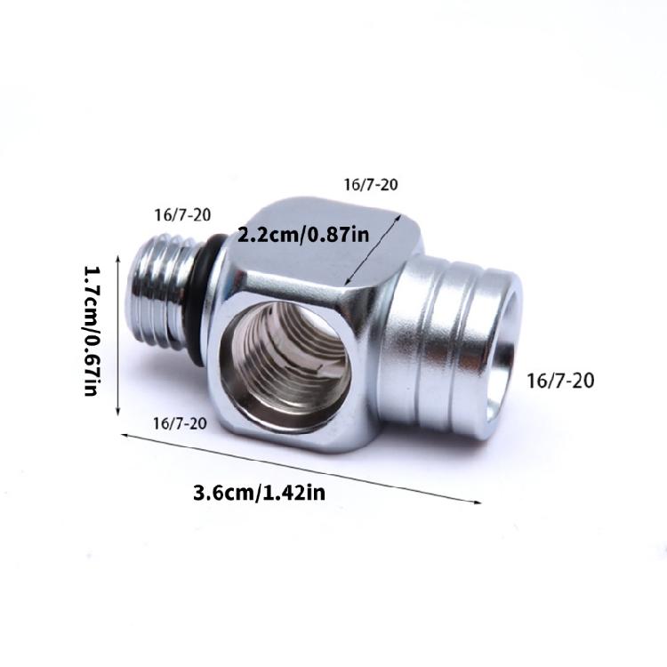 Scuba Dykning Dyk Kayaker Första Steg Högtryck 1 till 3 7/16 Adapter 3-vägs splitter för Scuba Dykning & Snorkling