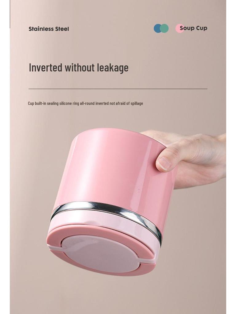 930ml Double Layer Stainless Steel Lunch Box Set - Portable Bento for Students & Office Workers