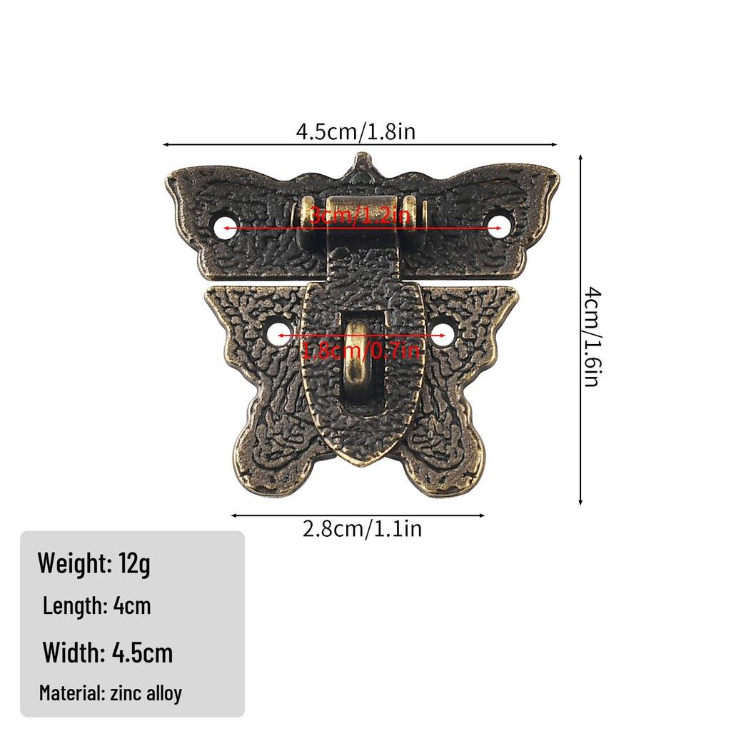 Jingmao Antique Butterfly Latch Wooden Box Accessory