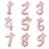 40 Inch Birthday Number Ballons New Girls Princess Birthday Pink Bownot Balloons Wedding Party Ballons Jumbo Number Balloon 5