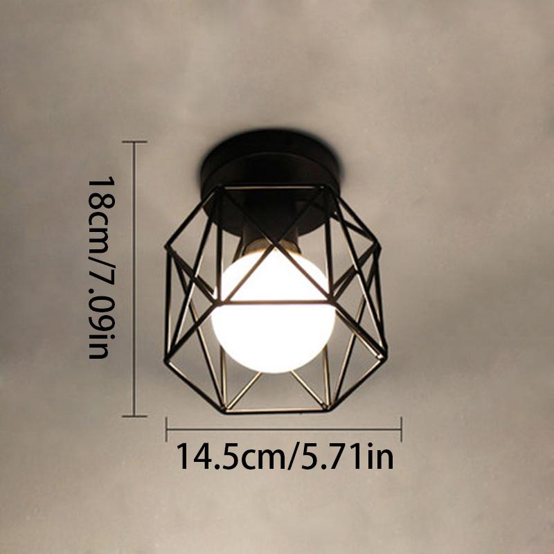 Kodu koridori geomeetriline rauast laelambi kate must laevalgusti lambikuppel hubane dekoor