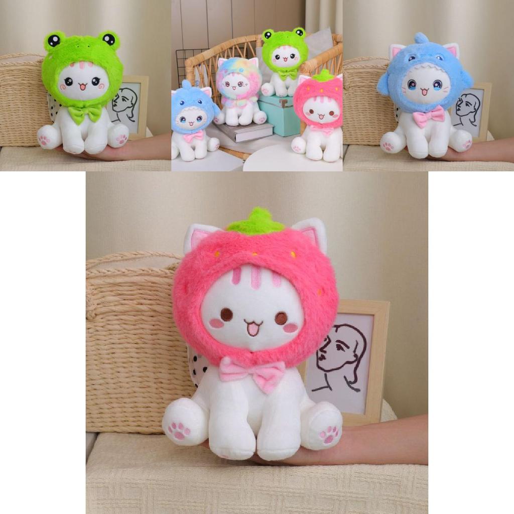 Adorable Plush Cat Toy Soft Stuffed Animal Cuddly Pillow For Kids Gifts And Comforting