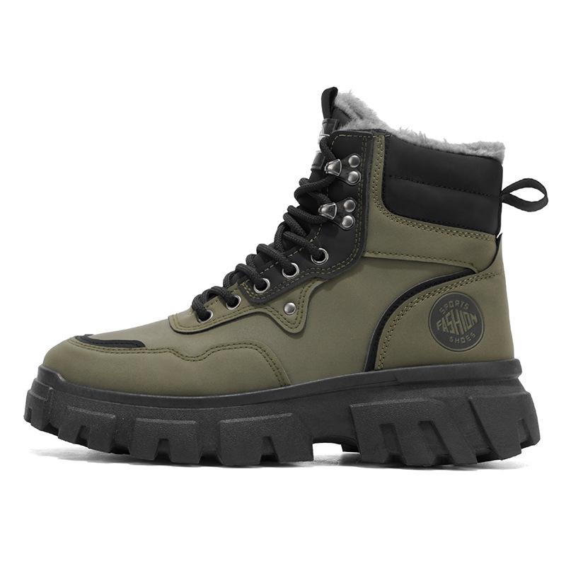 High-top Winter Velvet Warm Outdoor Waterproof and Non-slip Fur Integrated Snow Boots X