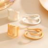 Matte Gold Ear Cuff Set Minimalist Curved and Band Ear Clips Non Piercing Ear Jewelry