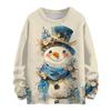 Women's Casual Long Sleeve Woolen Christmas Sweatshirt Fall  Vacation Long Sleeve Pullover