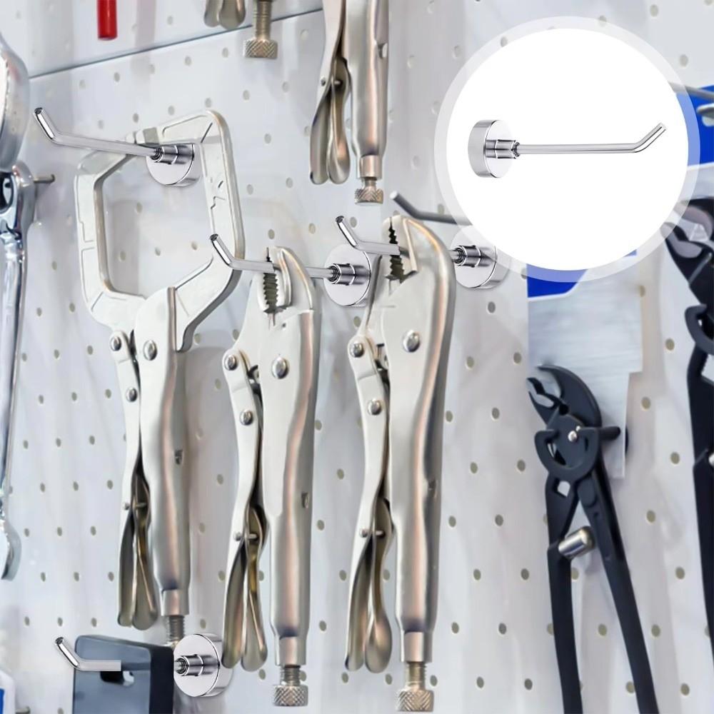 1/5PCS Heavy-duty Metal Strong Magnetic Hook Punch-free Magnet Holder  Kitchen Bathroom Accessories
