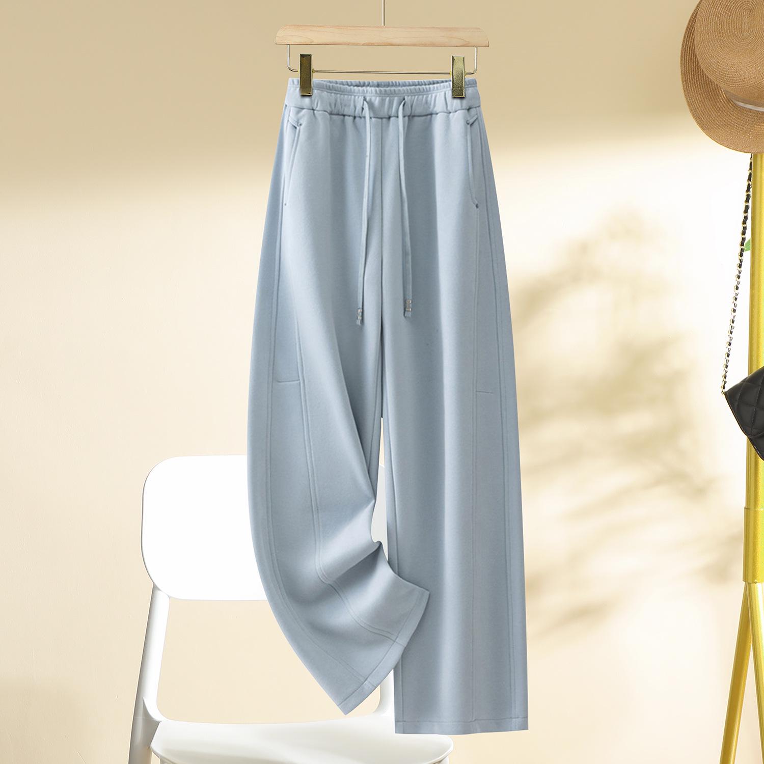 

2025 Spring Women s Wide-Leg Loose Casual Pants Size 29 (115-125 lbs) светло-синий