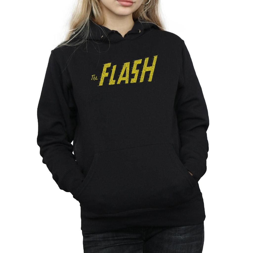 DC Comics Womens/Ladies Flash Crackle Logo Hoodie