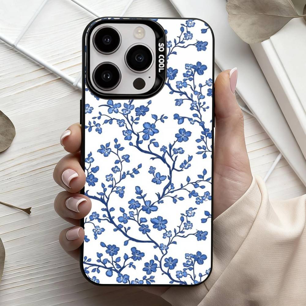 B-blue and W-white china Phone Case For iPhone17,16,15,14,13,12,11 Plus,Pro Max Black Candy silver phone case