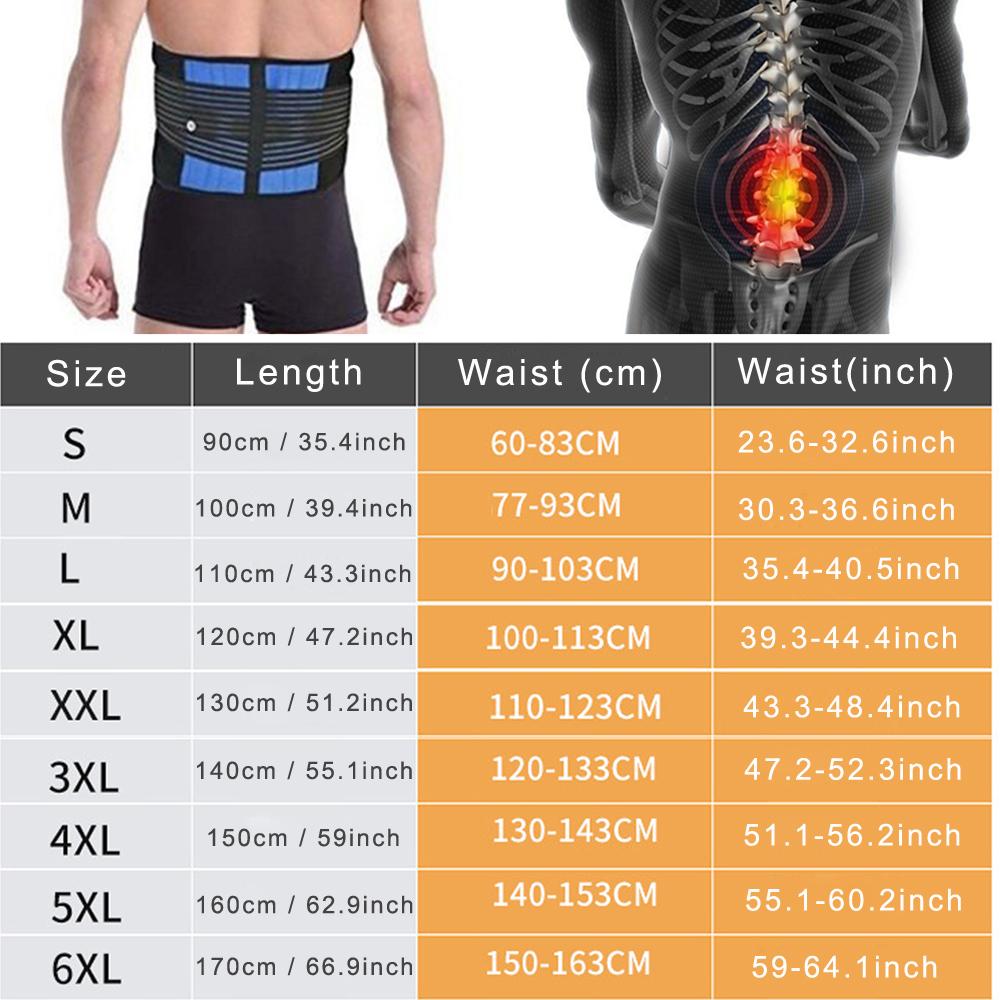 M-6Xl Posture Back Support Belt for Women Men Elastic Waist Corset Sports Lumbar Brace Large Size