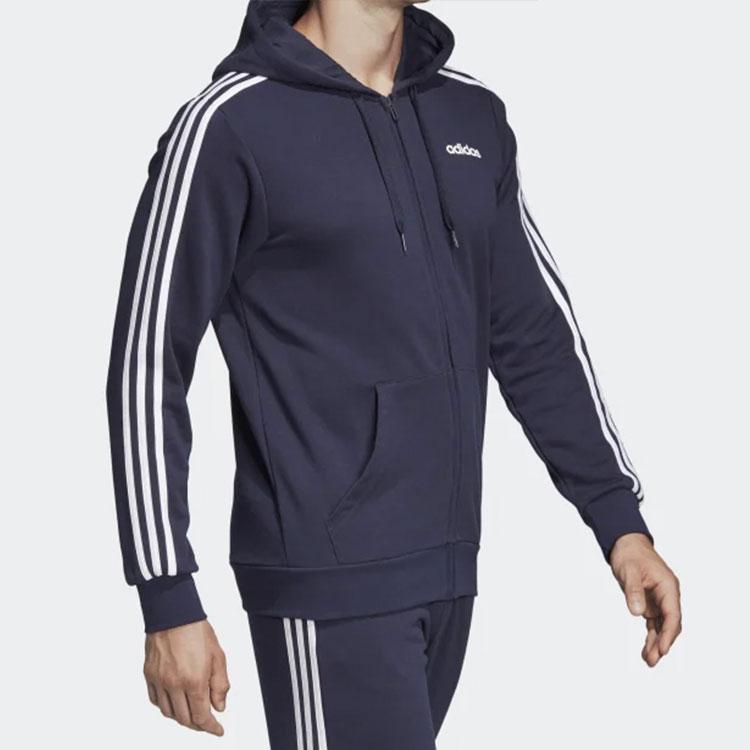 Adidas E 3S FZ FT Knitted Jacket Men Jackets Navy-Blue DU0471