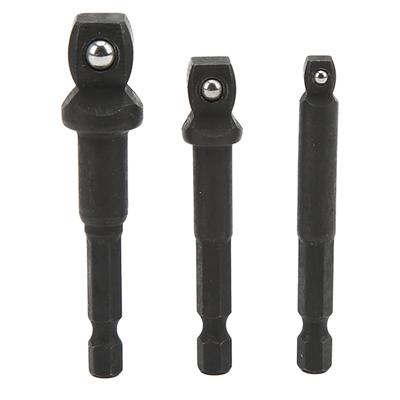 3 Piezas Adaptador de Vaso 12in 38in 14in Vástago Hexagonal Acero Cromo Vanadio Juego de Herramientas Kit