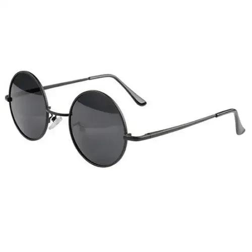 Retro Round Sunglasses Women Men Round Frame Sun Glasses Popular Fishing Leisure Black Driving Eyewear Sunshade Pography