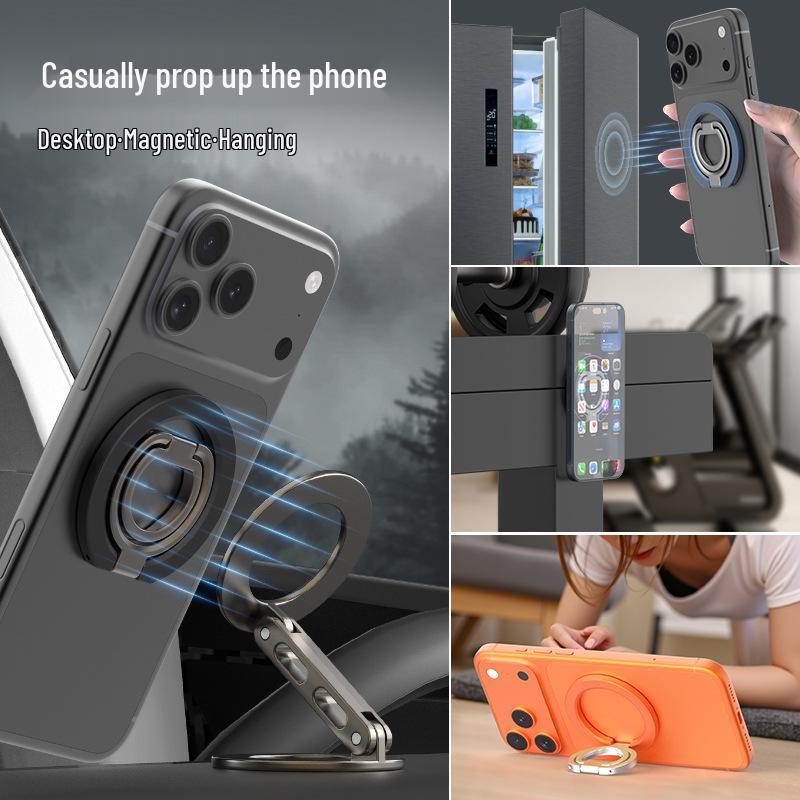 Double-Sided Magnetic Car Phone Holder - Retractable and Rotating Bracket