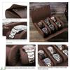 6 Watches Genuine Leather Watch Storage Display Case Watch Boxes Organizer Holder Men Clocks Roll Pouch Exquisite Jewelry Box