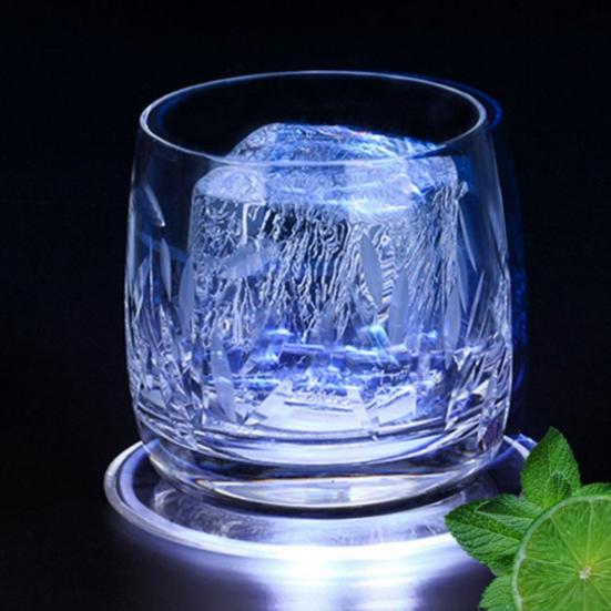 3Pcs LED Glowing Coasters Cup Holder Mat Light Bar Placemat Acrylic Party Drink Backlight Pad Home Kitchen Decor