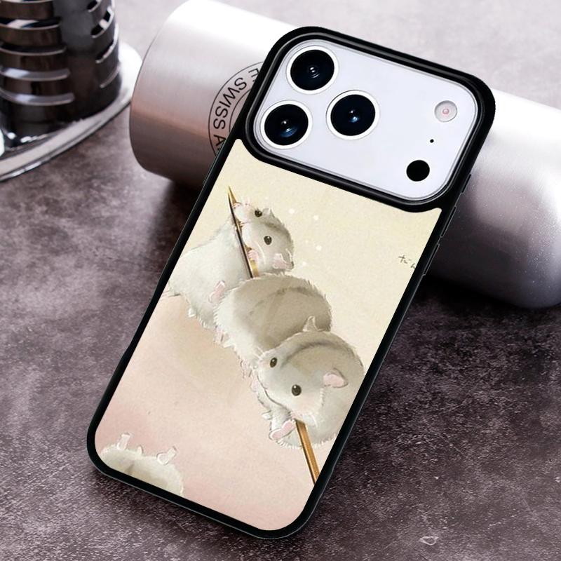 

Rabbit mouse Hamster Phone Case for iPhone 17 16 15 Pro Max Air 14 13 12 11 Plus Shockproof Capa Cover iPhone 16 Pro Max