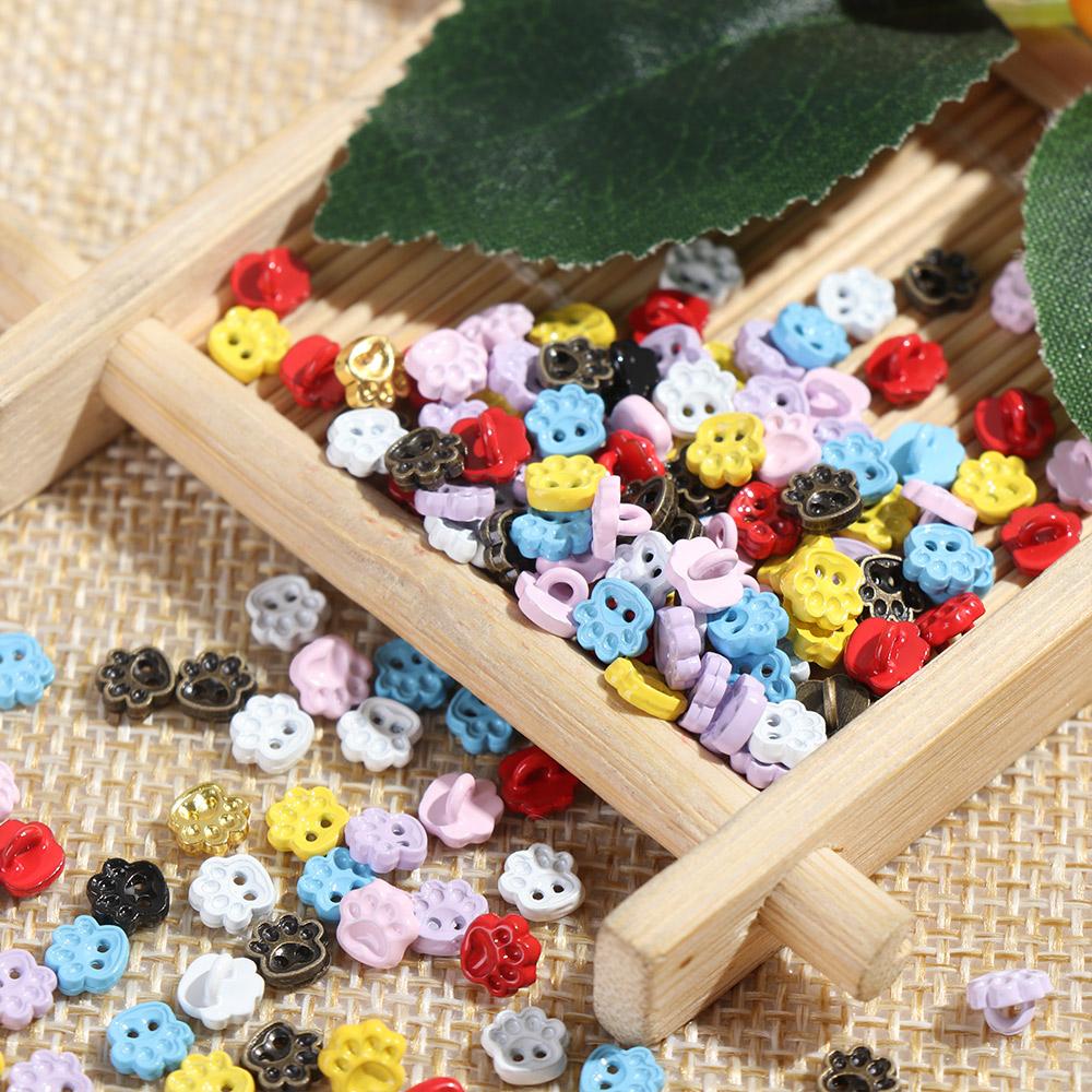 20pcs 5mm Mini Buttons DIY Doll Clothes Metal Buckle Bear Foot Style Buckles for 1/6 Doll Clothing Sewing Accessories