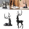 Resin Deer Decoration Style Reindeer Ornaments for Desk Shelf Gifts