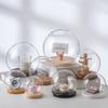 Transparent Spherical Glass Display Box Ornaments Cork Hand-made Dust Cover Ornaments Living Room Porch Decorative Ornaments
